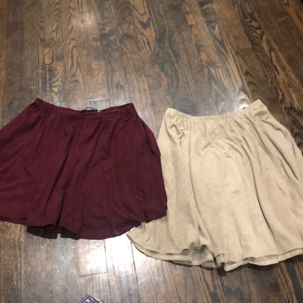 set of two suede brandy melville skirts